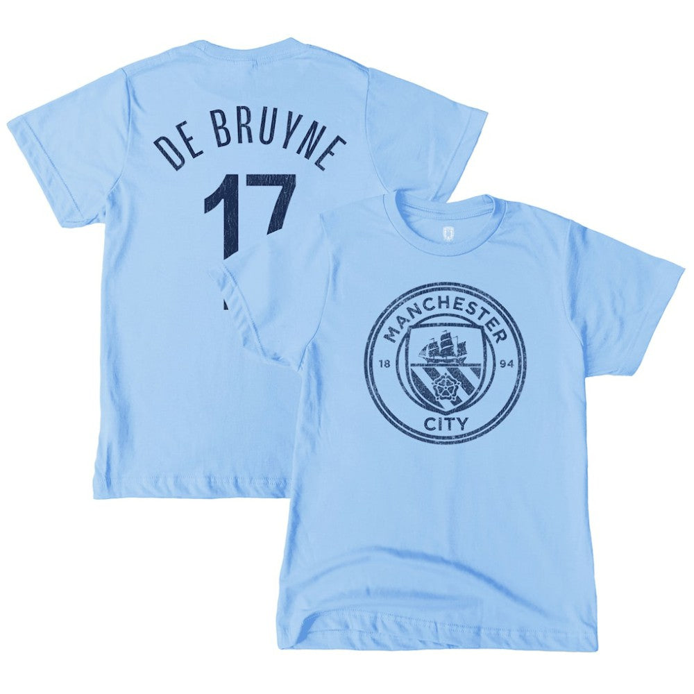 Kevin De Bruyne Manchester City 1863FC Youth Player T-Shirts - Sky Blue