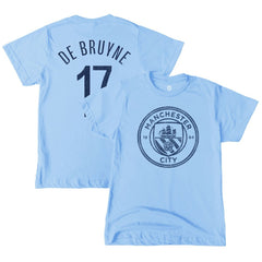 Kevin De Bruyne Manchester City 1863FC Youth Player T-Shirts - Sky Blue