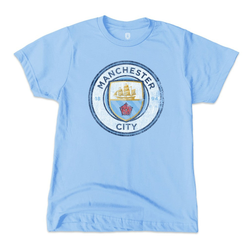 Manchester City 1863FC Youth Color Badge T-Shirts - Sky Blue