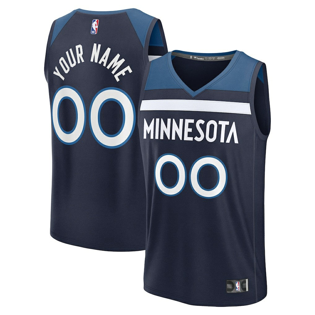 Fanatics - Minnesota Timberwolves Fastbreak Custom Jersey - Icon Edition - Navy