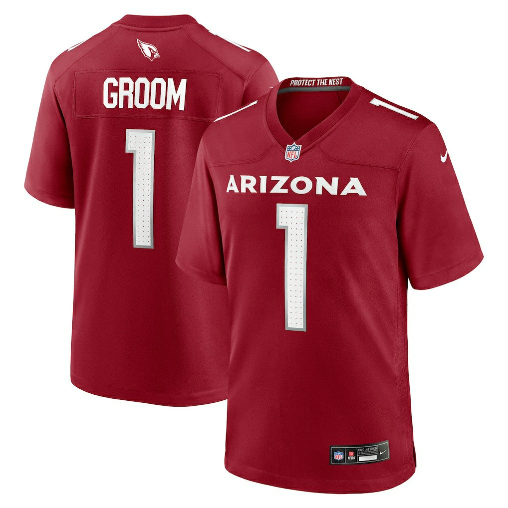 Number 1 Groom Arizona Cardinals Game Jersey - Cardinal | NFL Jerseys