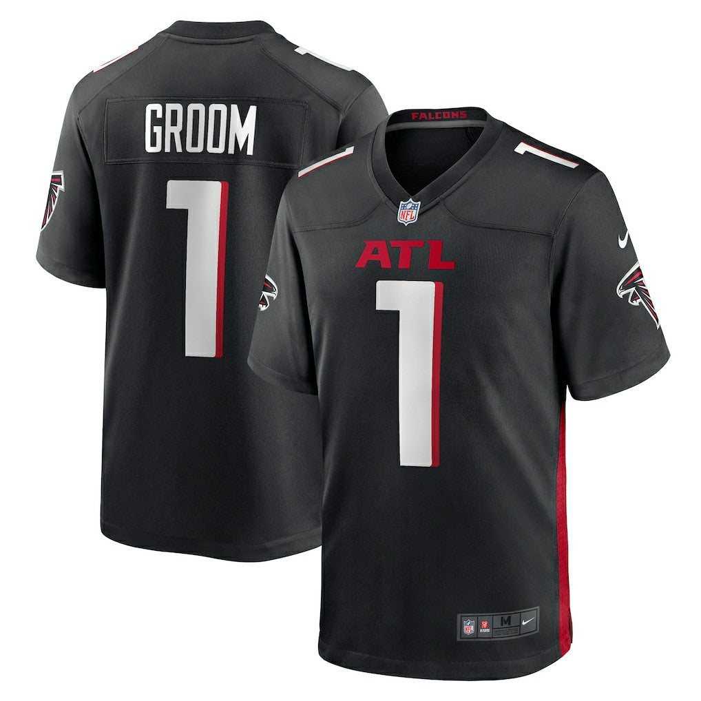 Number 1 Groom Atlanta Falcons Game Jersey Black - Nike