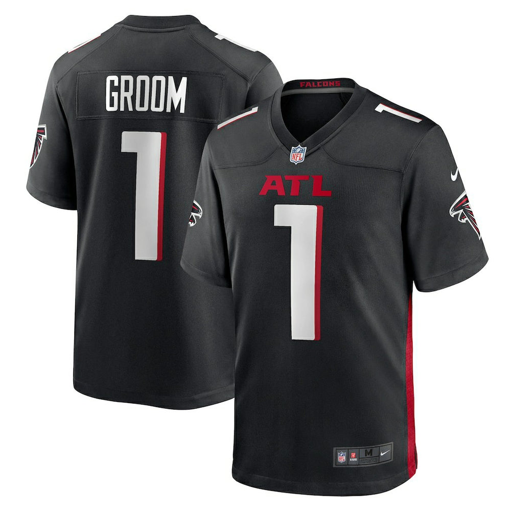 Number 1 Groom Atlanta Falcons Game Jersey Black - Nike