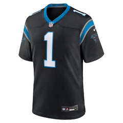 Number 1 Groom Carolina Panthers Game Jersey Black - Nike