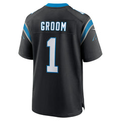 Number 1 Groom Carolina Panthers Game Jersey Black - Nike