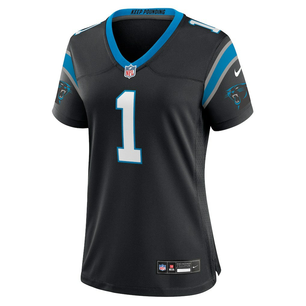 Number 1 Bride Carolina Panthers Women's Game Jersey Black - Nike