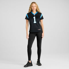 Number 1 Bride Carolina Panthers Women's Game Jersey Black - Nike