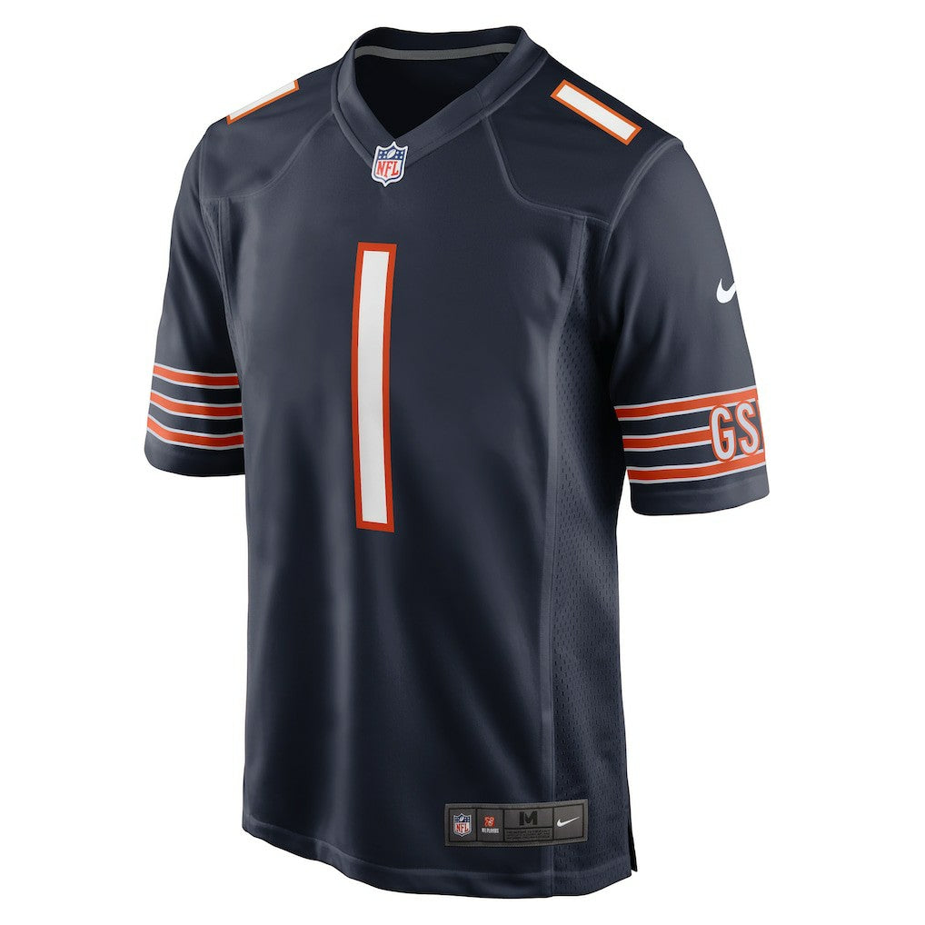 Number 1 Groom Chicago Bears Game Jersey - Navy | NFL Jerseys