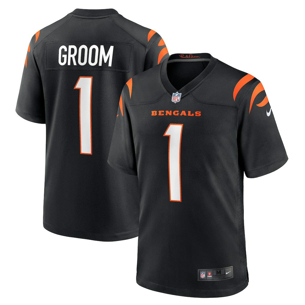 Number 1 Groom Cincinnati Bengals Game Jersey Black - Nike