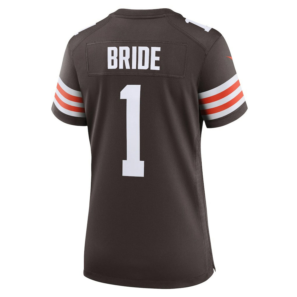 Number 1 Bride Cleveland Browns Women's Game Jersey Brown - Nike