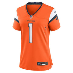 Number 1 Bride Denver Broncos Women's Game Jersey Orange - Nike