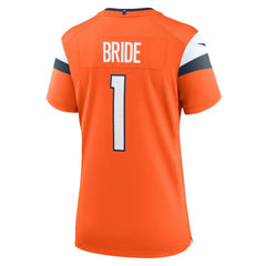 Number 1 Bride Denver Broncos Women's Game Jersey Orange - Nike