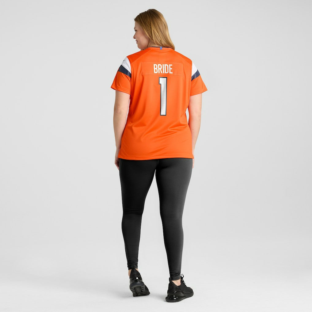 Number 1 Bride Denver Broncos Women's Game Jersey Orange - Nike