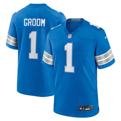 Number 1 Groom Detroit Lions Game Jersey Blue - Nike
