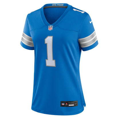 Number 1 Bride Detroit Lions Women's Game Jersey - Blue | NFL Jerseys