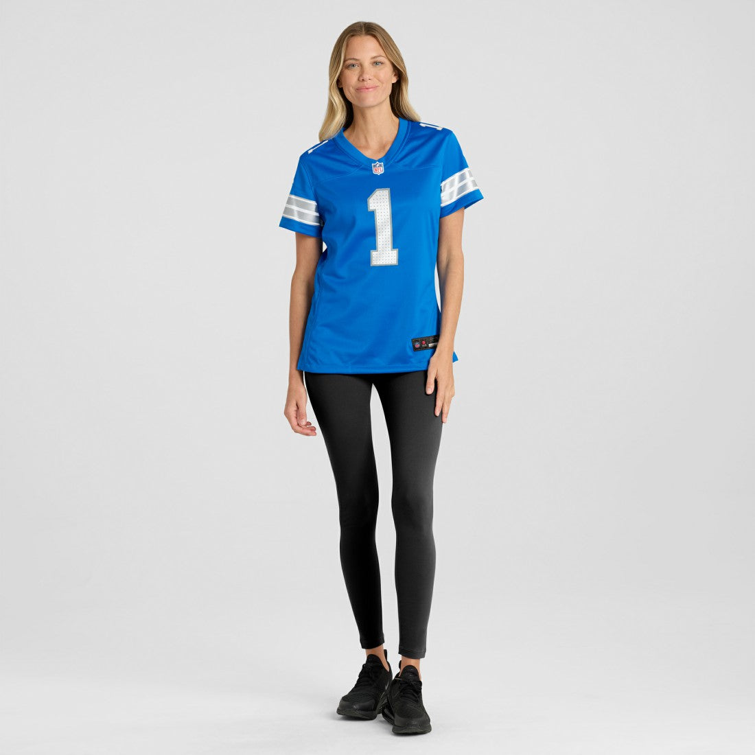 Number 1 Bride Detroit Lions Women's Game Jersey - Blue | NFL Jerseys