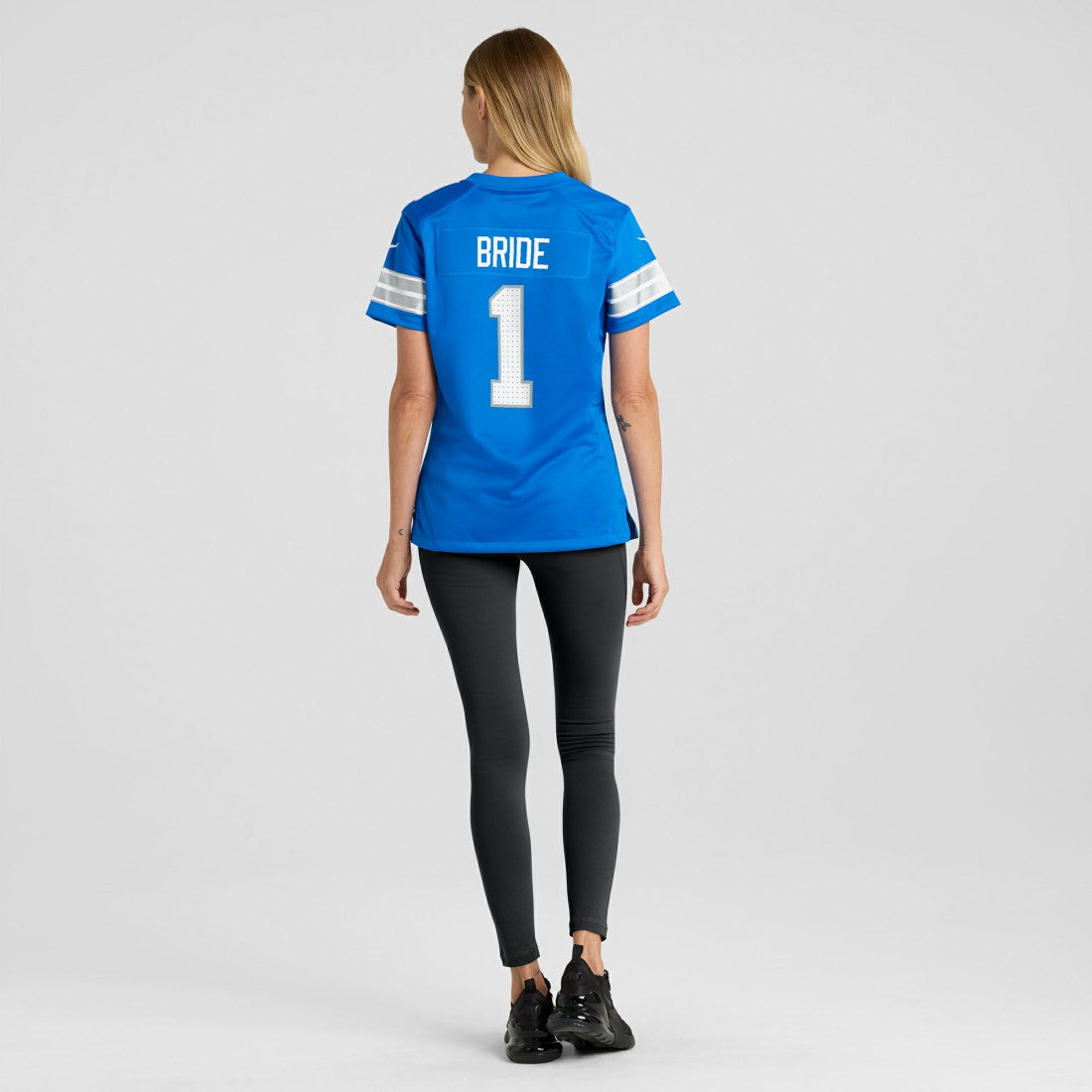 Number 1 Bride Detroit Lions Women's Game Jersey - Blue | NFL Jerseys