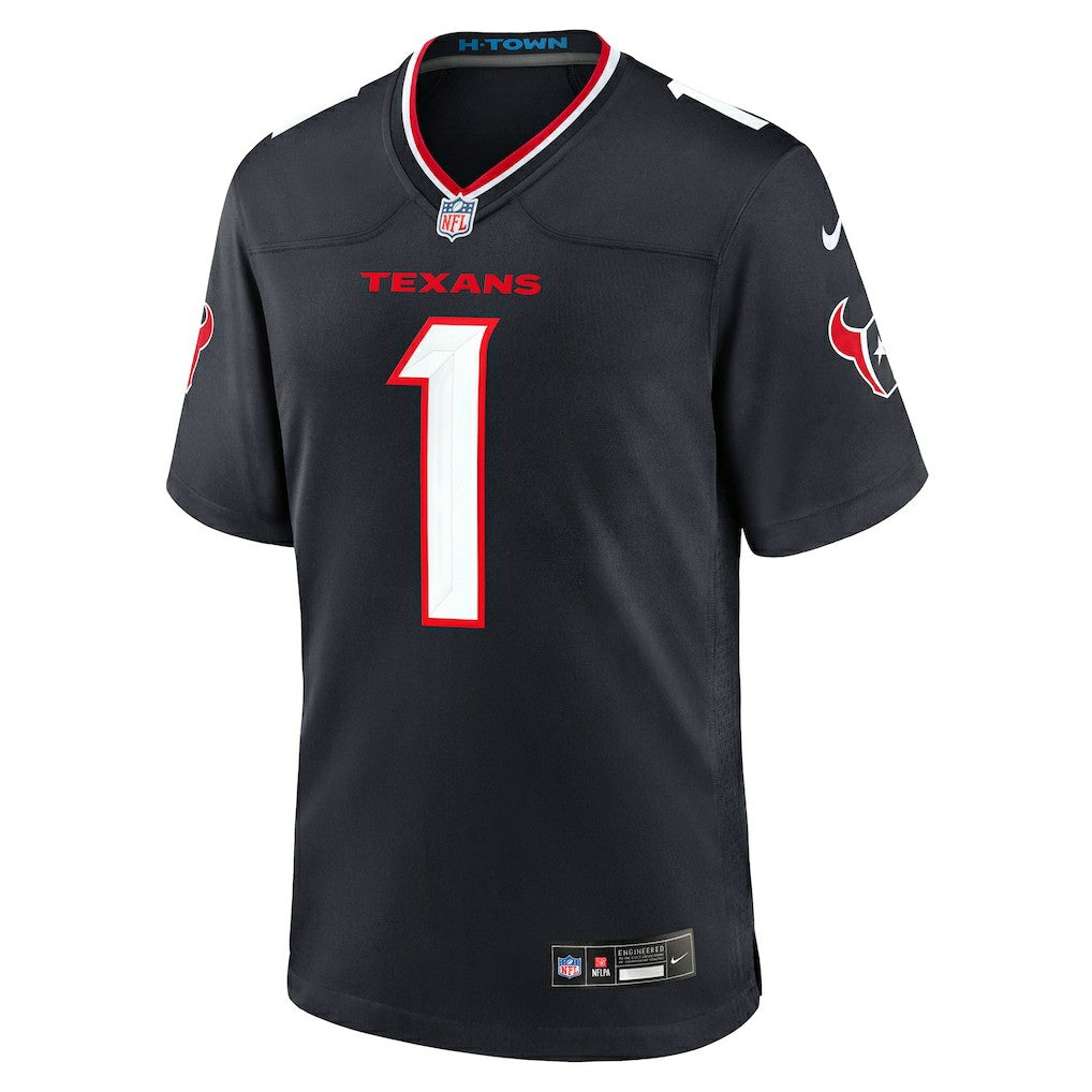 Number 1 Groom Houston Texans Game Jersey - Navy | NFL Jerseys