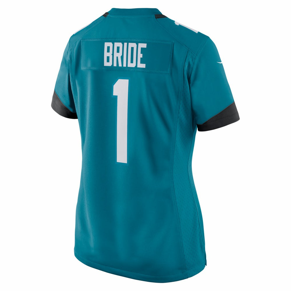 Number 1 Bride Jacksonville Jaguars Women's Game Jersey Teal - Nike