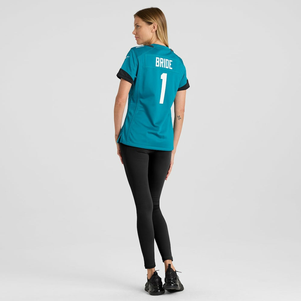 Number 1 Bride Jacksonville Jaguars Women's Game Jersey Teal - Nike