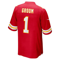 Number 1 Groom Kansas City Chiefs Game Jersey Red - Nike