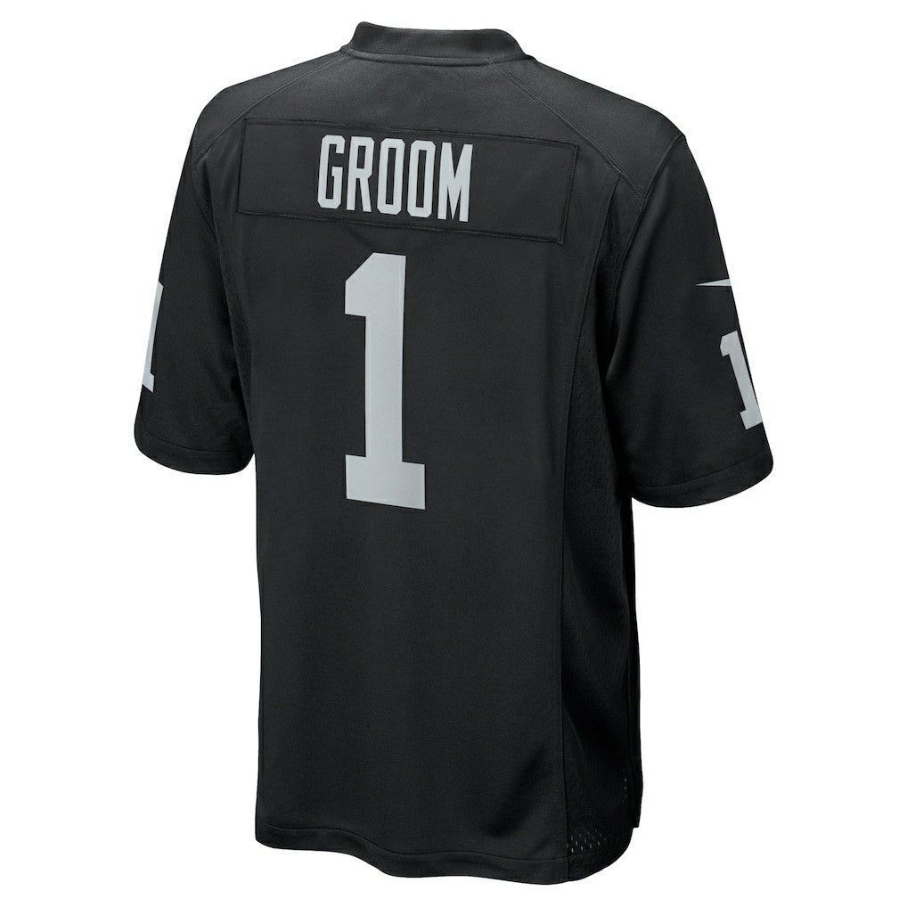 Number 1 Groom Las Vegas Raiders Game Jersey Black - Nike