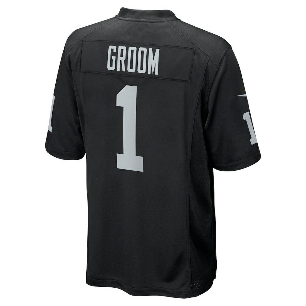 Number 1 Groom Las Vegas Raiders Game Jersey Black - Nike