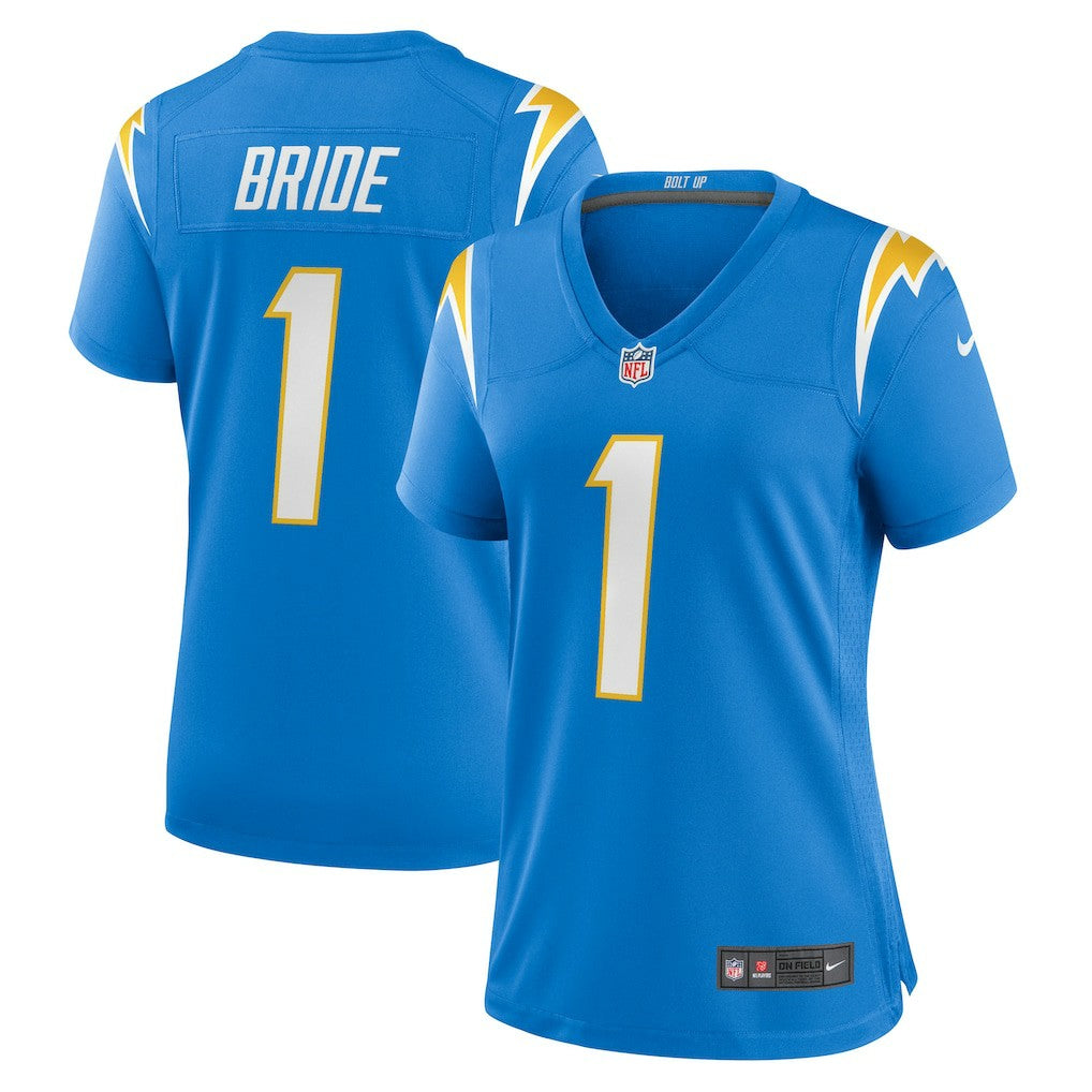 Number 1 Bride Los Angeles Chargers Women's Game Jersey Powder Blue - Nike