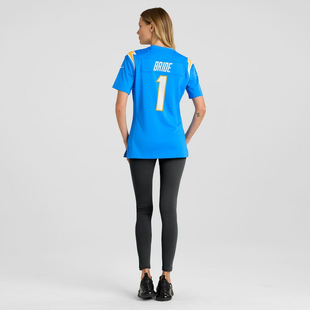Number 1 Bride Los Angeles Chargers Women's Game Jersey Powder Blue - Nike