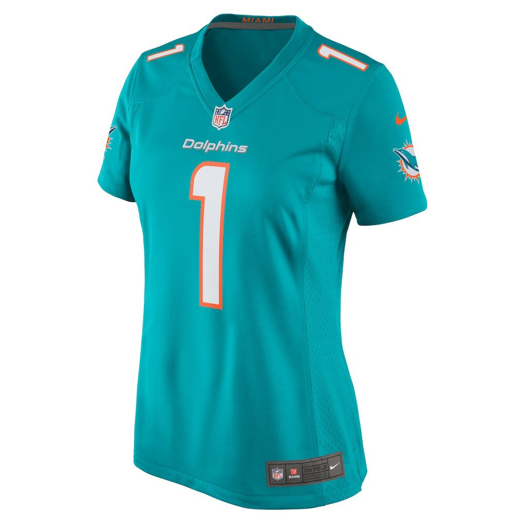 Number 1 Bride Miami Dolphins Women's Game Jersey - Aqua | NFL Jerseys