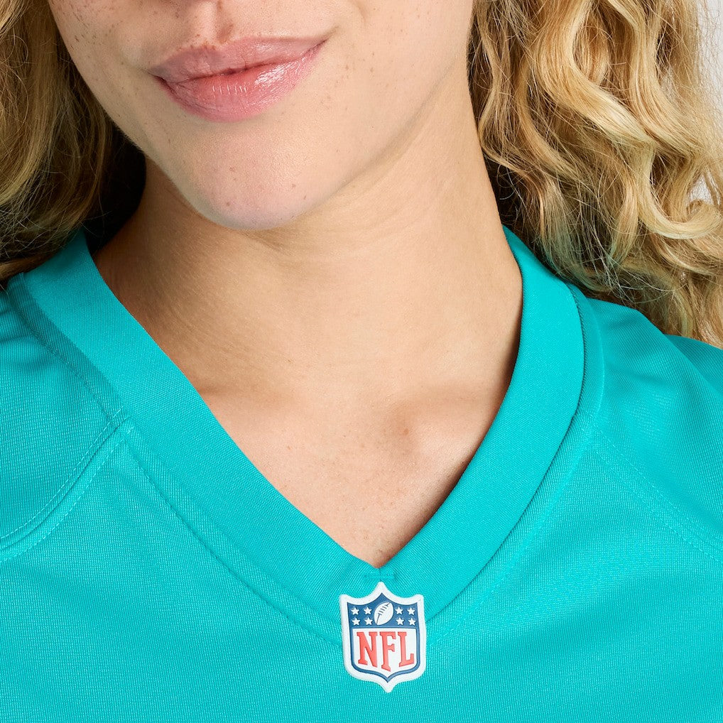 Number 1 Bride Miami Dolphins Women's Game Jersey - Aqua | NFL Jerseys
