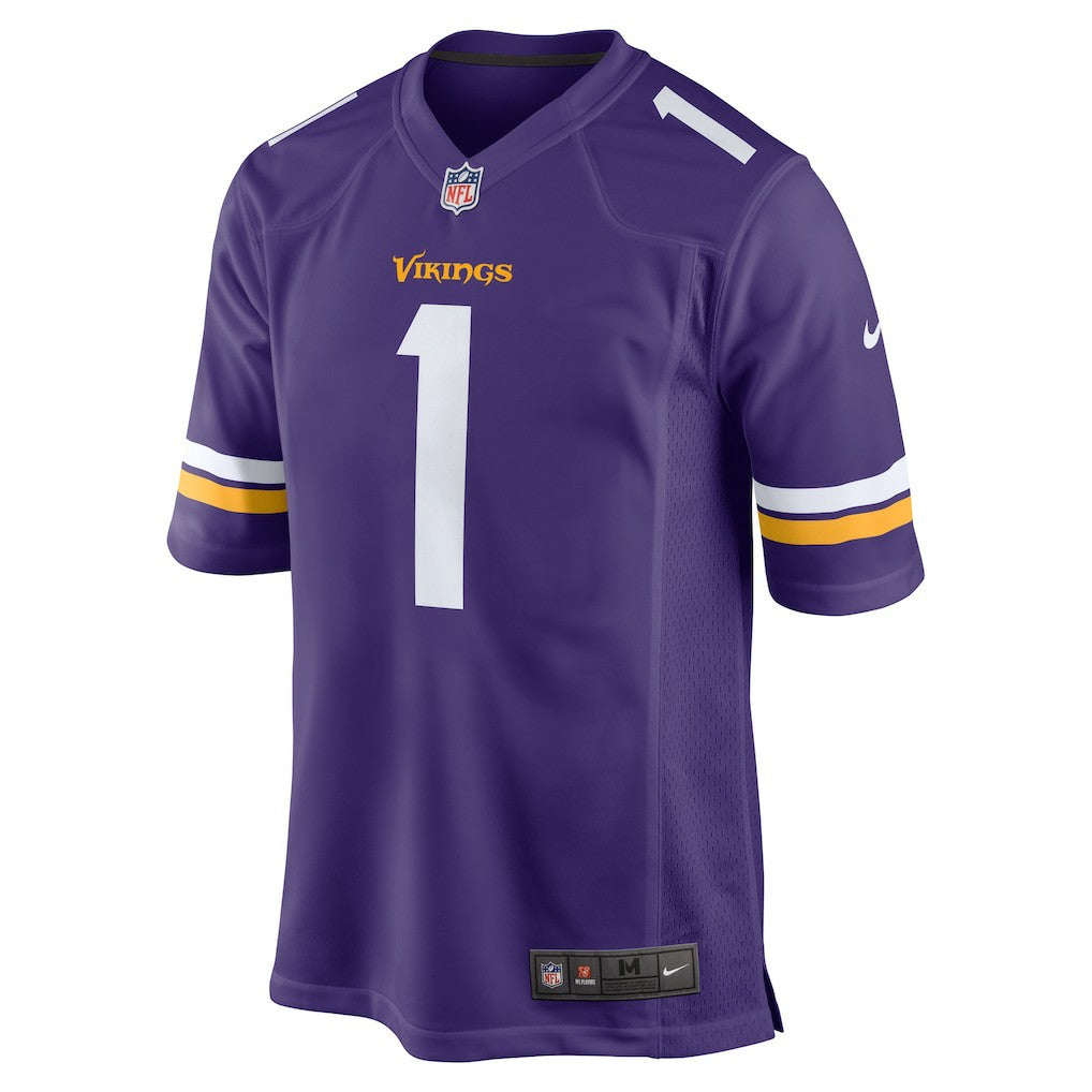 Number 1 Groom Minnesota Vikings Game Jersey Purple - Nike