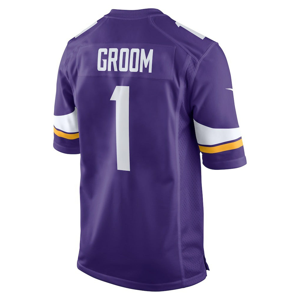 Number 1 Groom Minnesota Vikings Game Jersey Purple - Nike