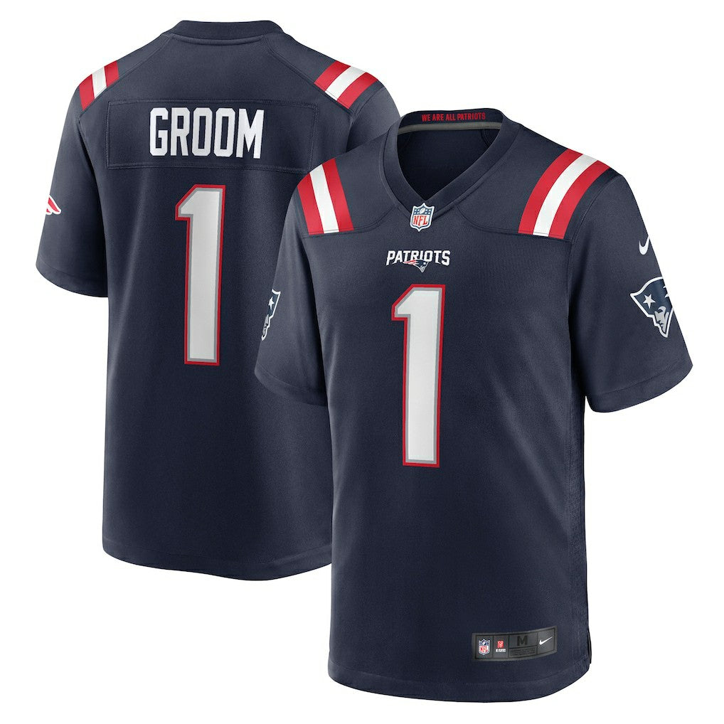Number 1 Groom New England Patriots Game Jersey Navy - Nike