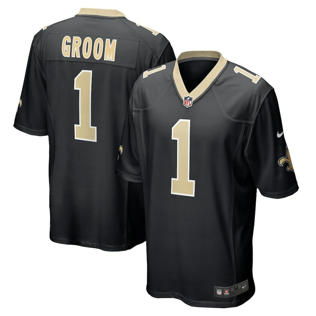 Number 1 Groom New Orleans Saints Game Jersey Black - Nike