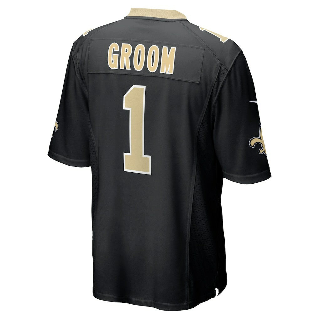 Number 1 Groom New Orleans Saints Game Jersey - Black | NFL Jerseys