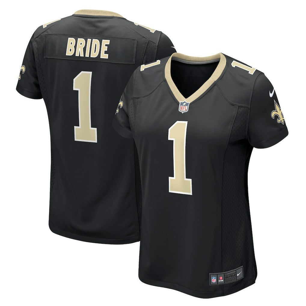 Number 1 Bride New Orleans Saints Women's Game Jersey Black - Nike