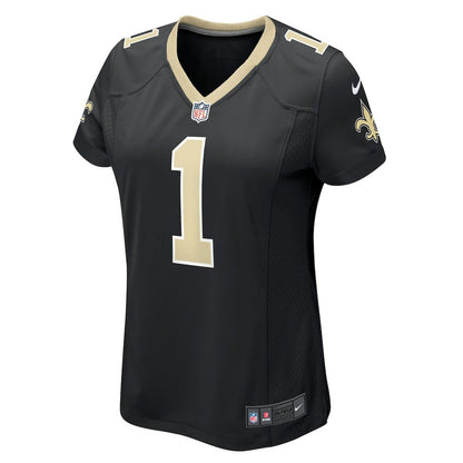 Number 1 Bride New Orleans Saints Women's Game Jersey - Black | NFL Jerseys