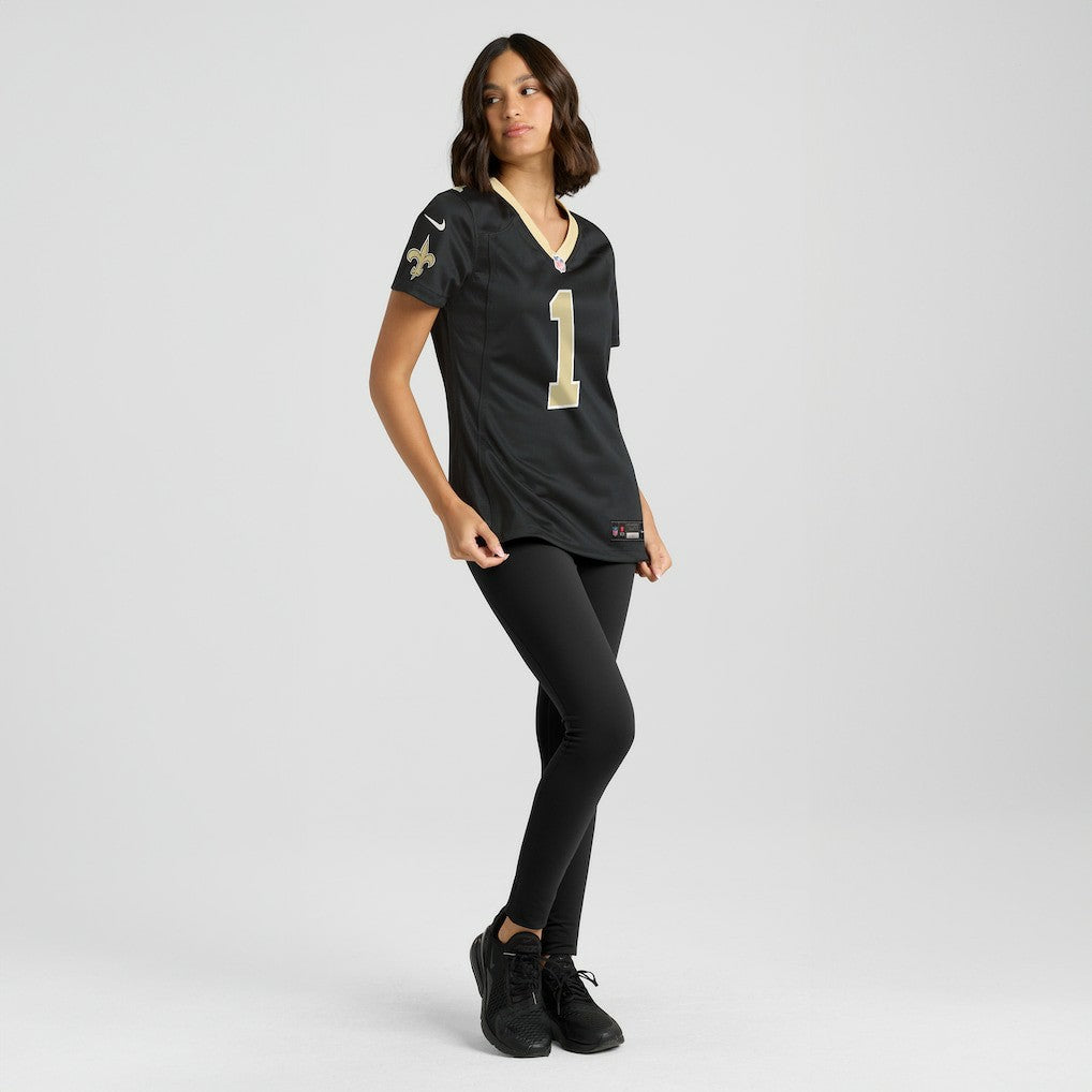 Number 1 Bride New Orleans Saints Women's Game Jersey - Black | NFL Jerseys