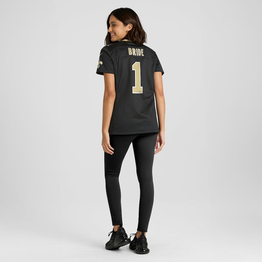 Number 1 Bride New Orleans Saints Women's Game Jersey - Black | NFL Jerseys