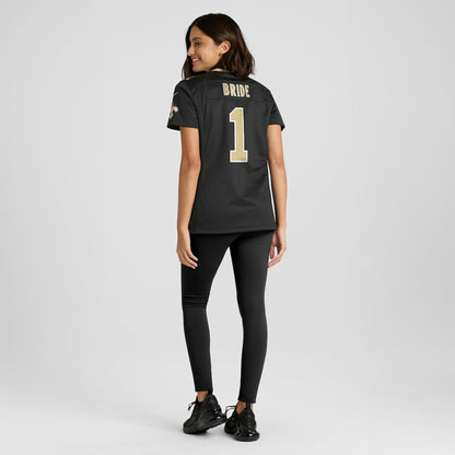 Number 1 Bride New Orleans Saints Women's Game Jersey - Black | NFL Jerseys