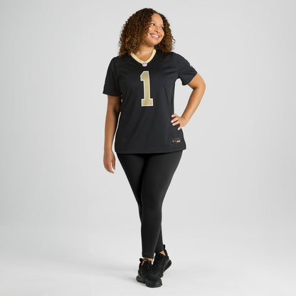 Number 1 Bride New Orleans Saints Women's Game Jersey - Black | NFL Jerseys