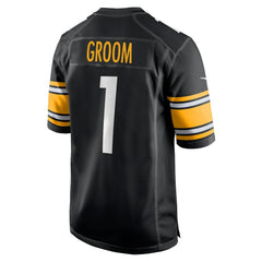 Number 1 Groom Pittsburgh Steelers Game Jersey Black - Nike