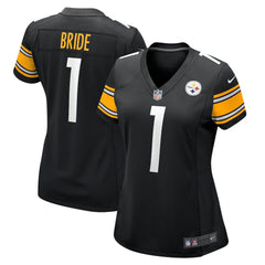 Number 1 Bride Pittsburgh Steelers Women's Game Jersey Black - Nike