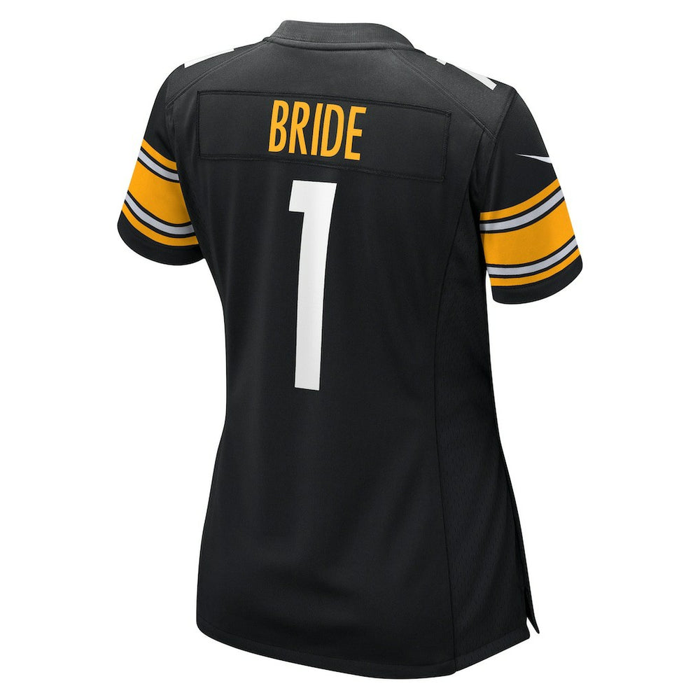 Number 1 Bride Pittsburgh Steelers Women's Game Jersey Black - Nike