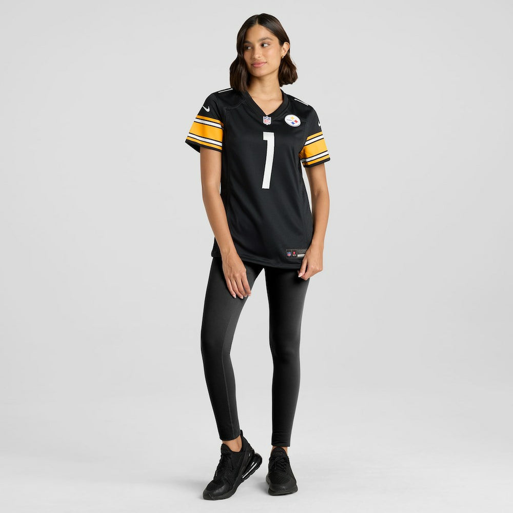 Number 1 Bride Pittsburgh Steelers Women's Game Jersey Black - Nike