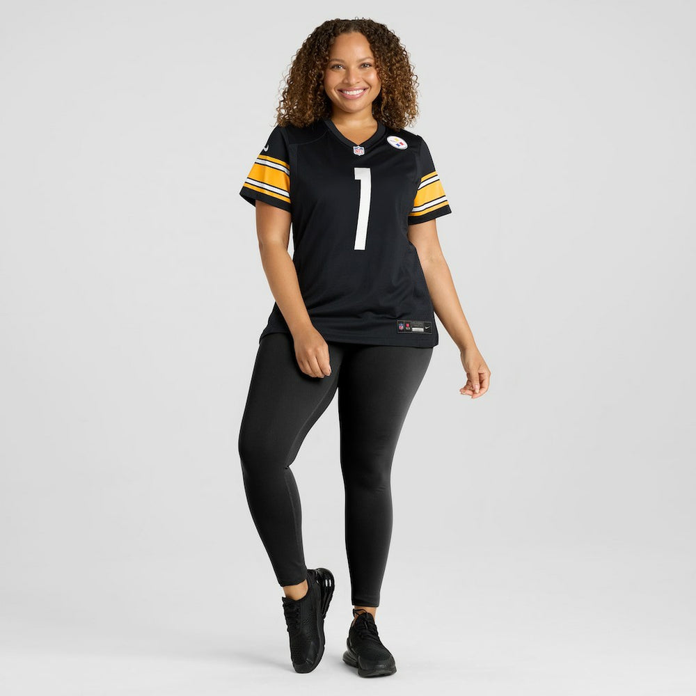 Number 1 Bride Pittsburgh Steelers Women's Game Jersey Black - Nike
