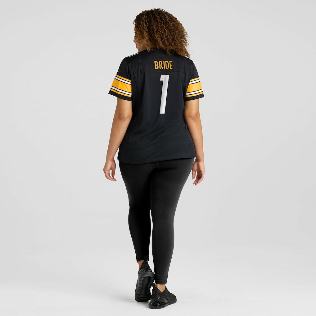 Number 1 Bride Pittsburgh Steelers Women's Game Jersey Black - Nike