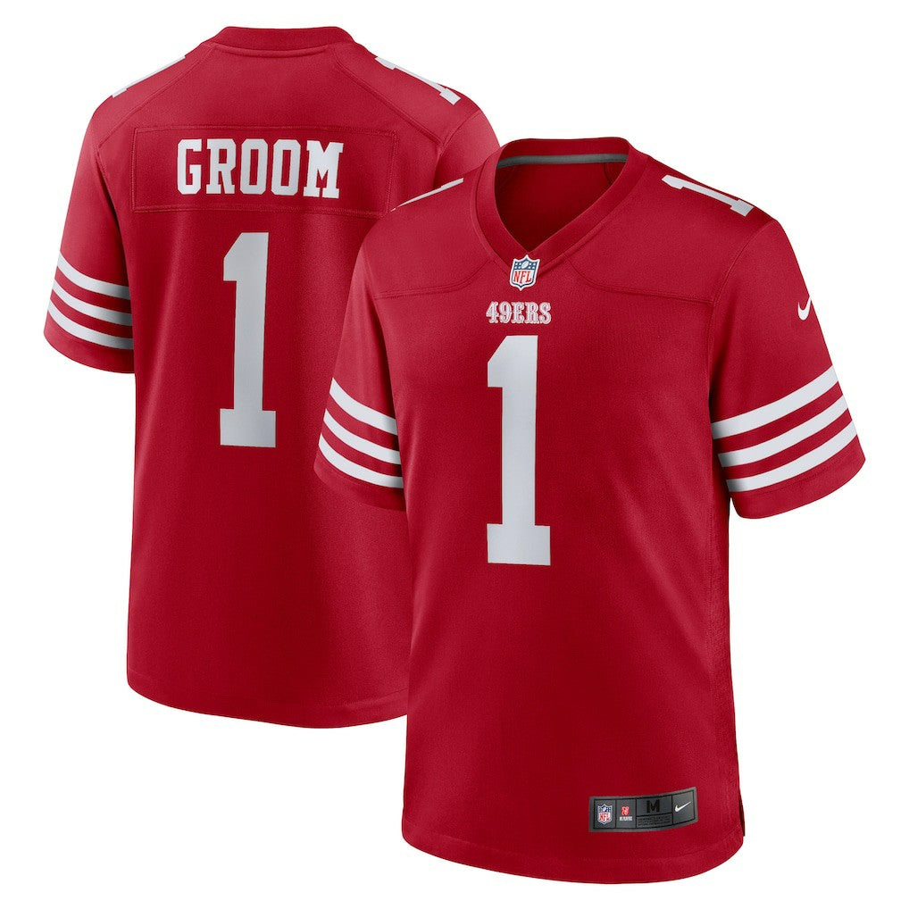 Number 1 Groom San Francisco 49ers Game Jersey Scarlet - Nike