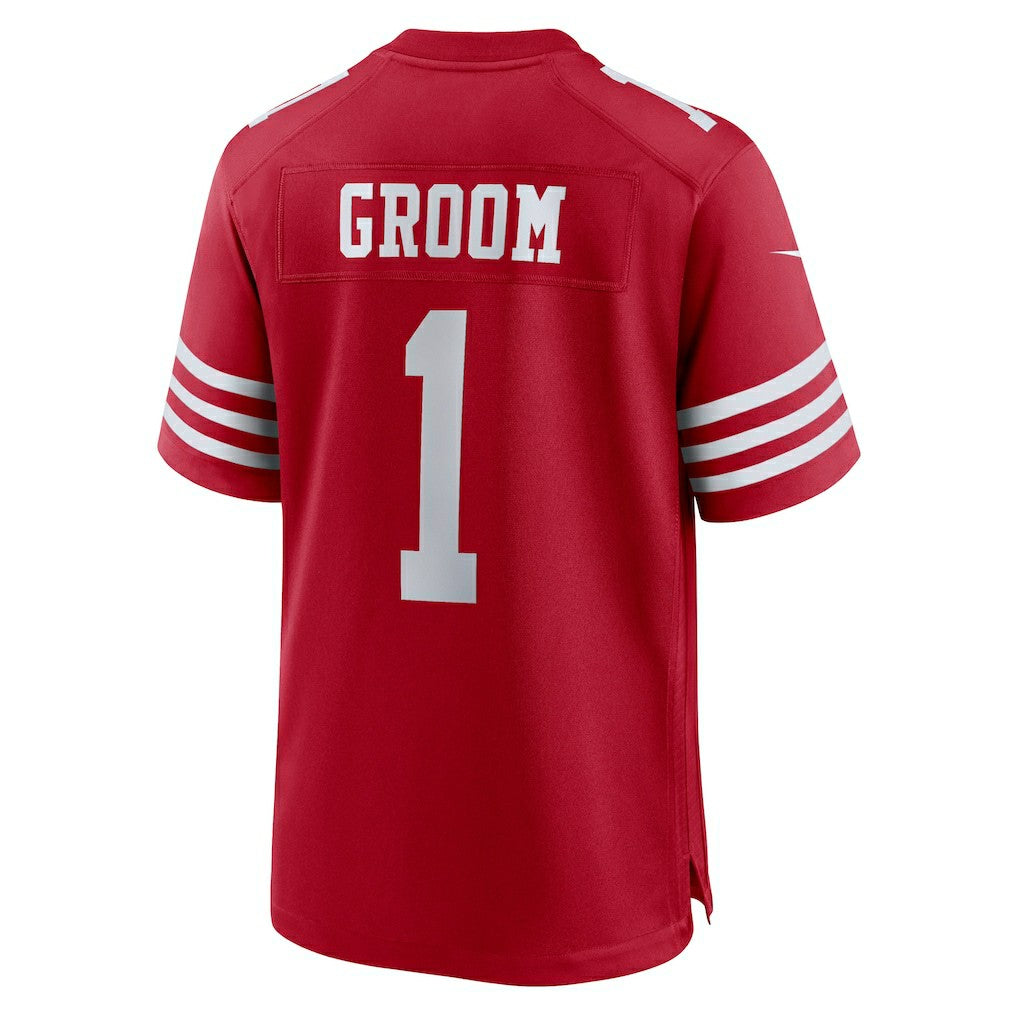 Number 1 Groom San Francisco 49ers Game Jersey Scarlet - Nike